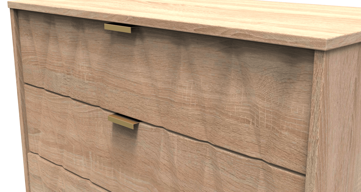 Diamond 5 Drawer Chest with Gold Hairpin Legs - Welcome Furniture