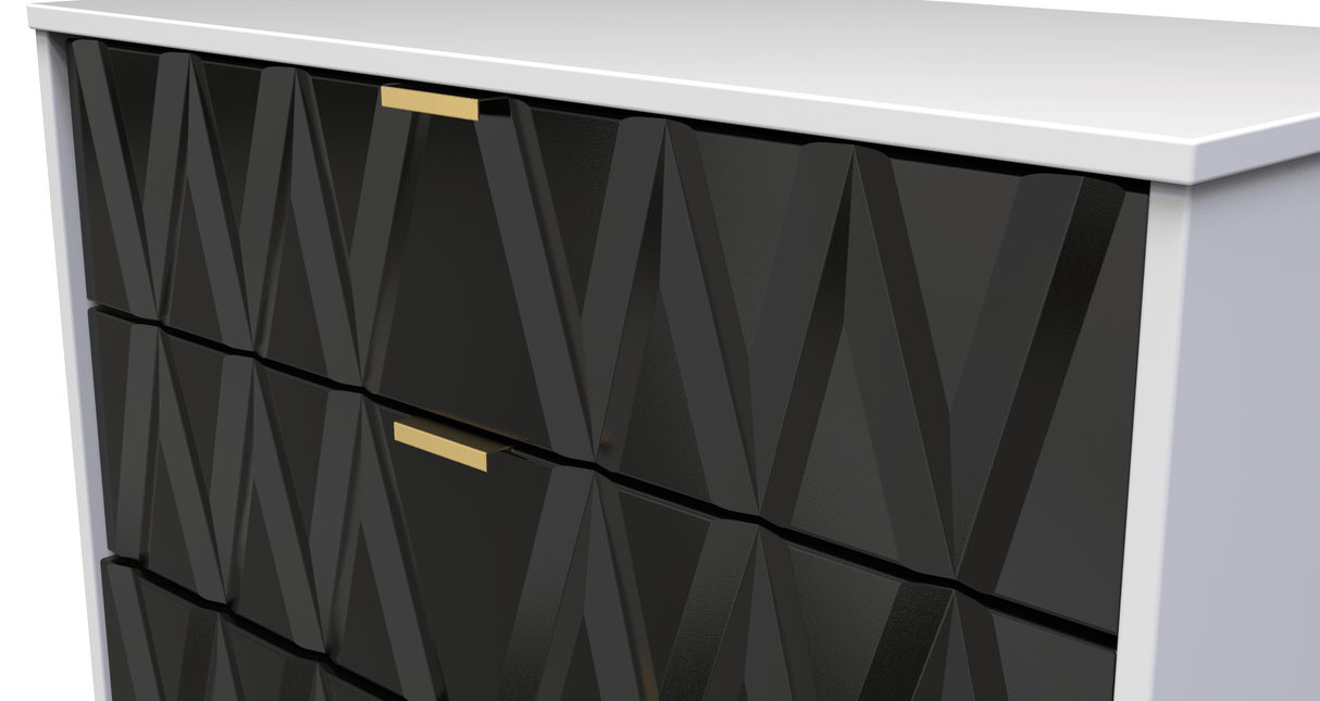 Diamond 5 Drawer Chest with Gold Hairpin Legs - Welcome Furniture