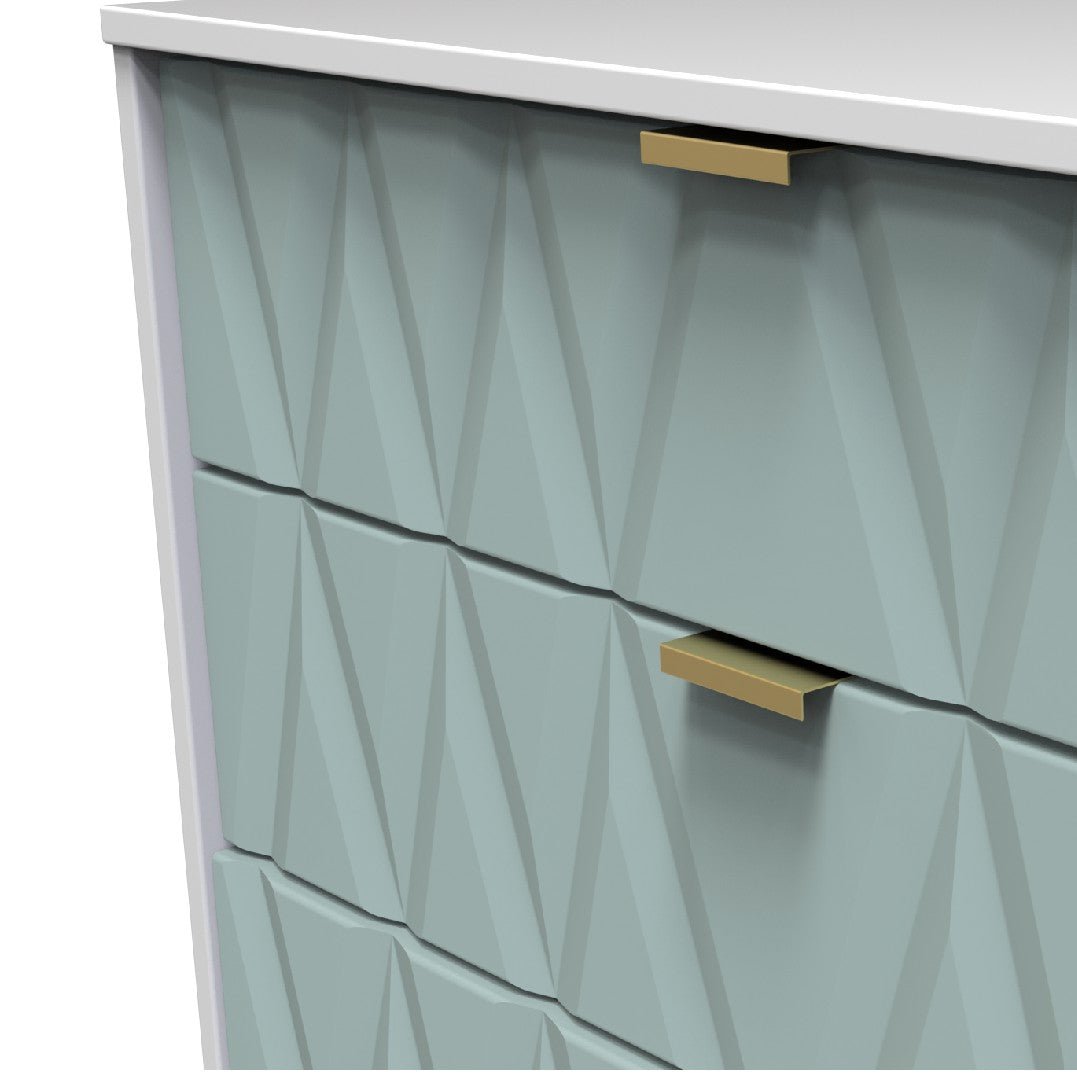 Diamond 5 Drawer Chest with Gold Hairpin Legs - Welcome Furniture