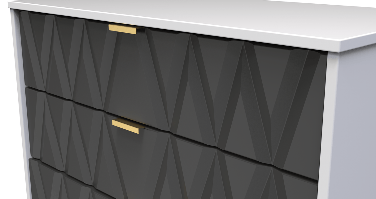 Diamond 5 Drawer Chest with Gold Hairpin Legs - Welcome Furniture