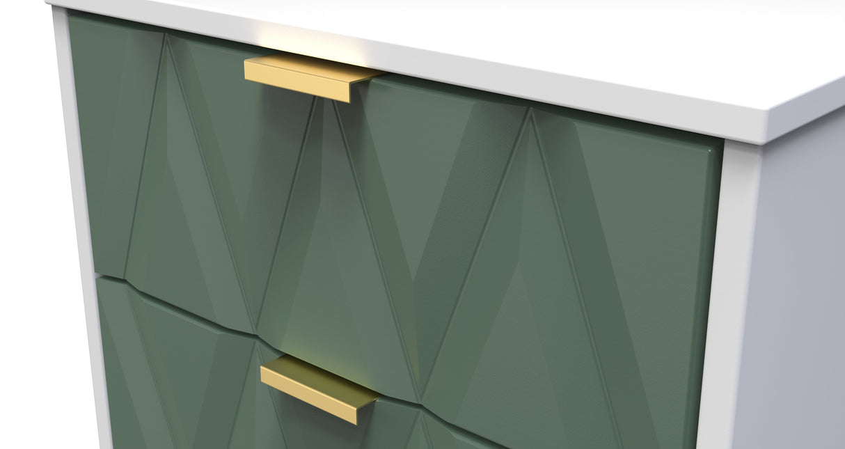 Diamond Narrow 5 Drawer Chest with Gold Hairpin Legs - Welcome Furniture