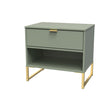 Diego 1 Drawer Bedside with Gold Frame - Welcome Furniture