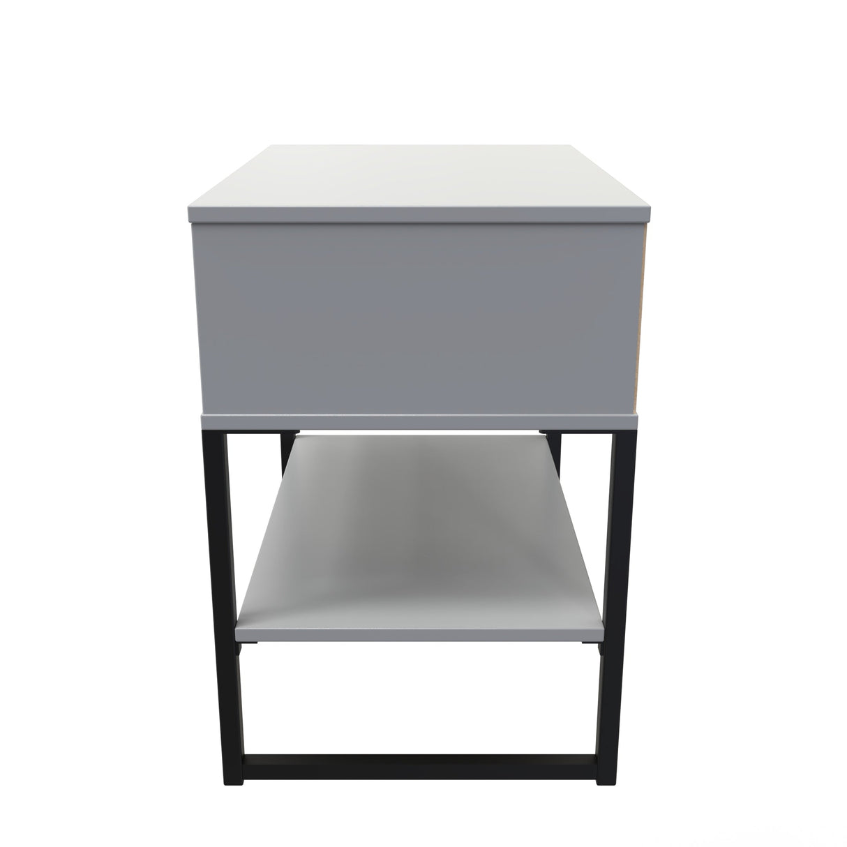 Diego 1 Drawer Midi Bedside Cabinet with Black Frame Legs - Welcome Furniture