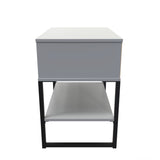 Diego 1 Drawer Midi Bedside Cabinet with Black Frame Legs - Welcome Furniture