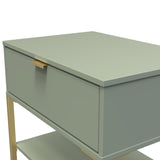 Diego 1 Drawer Midi Bedside Cabinet with Gold Frame Legs - Welcome Furniture
