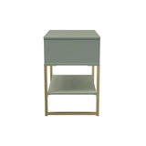 Diego 1 Drawer Midi Bedside Cabinet with Gold Frame Legs - Welcome Furniture