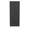 Diego 2 Door 2 Drawer Wardrobe with Black Fittings - Welcome Furniture