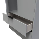Diego 2 Door 2 Drawer Wardrobe with Black Fittings - Welcome Furniture