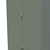 Diego 2 Door 2 Drawer Wardrobe with Gold Fittings - Welcome Furniture