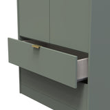 Diego 2 Door 2 Drawer Wardrobe with Gold Fittings - Welcome Furniture