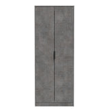 Diego 2 Door Wardrobe with Black Fittings - Welcome Furniture