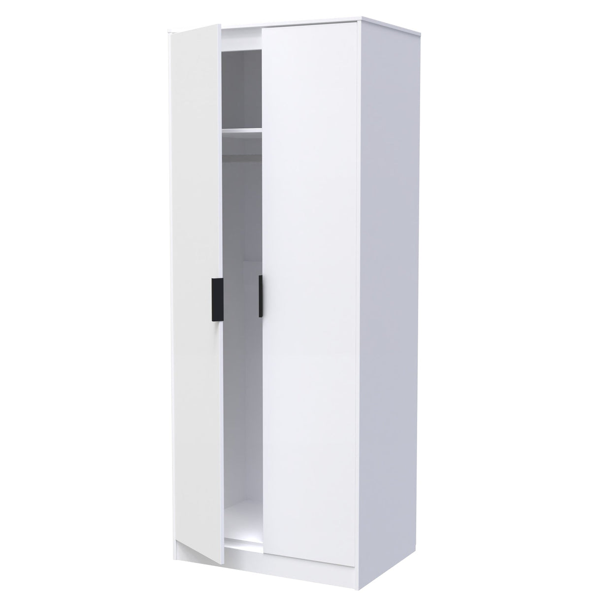 Diego 2 Door Wardrobe with Black Fittings - Welcome Furniture