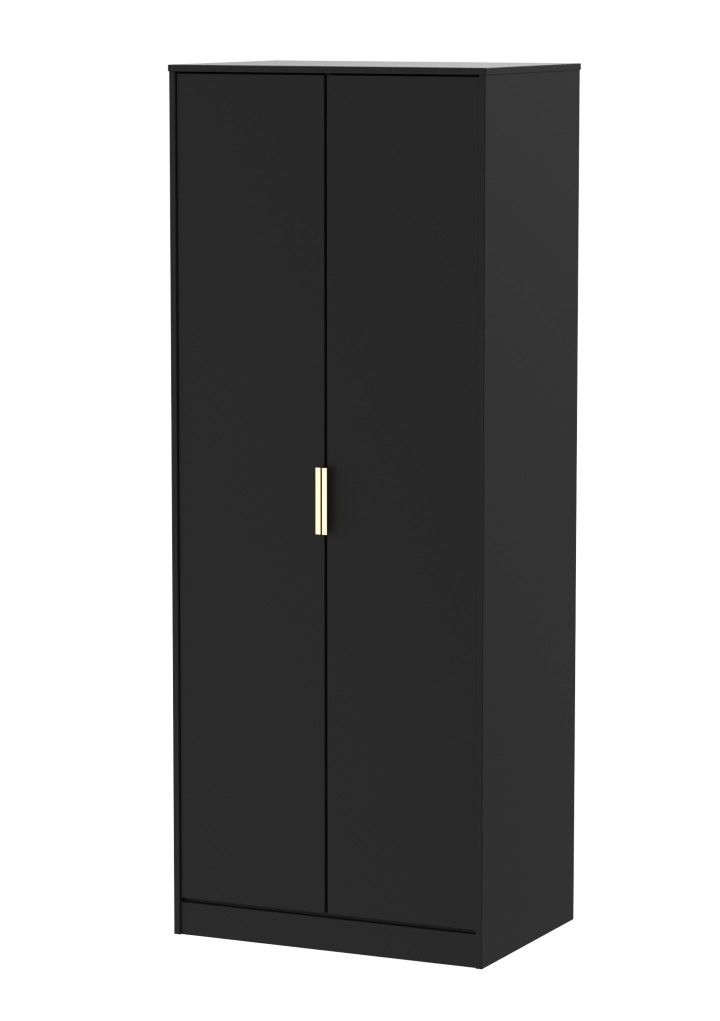 Diego 2 Door Wardrobe with Gold Fittings - Welcome Furniture