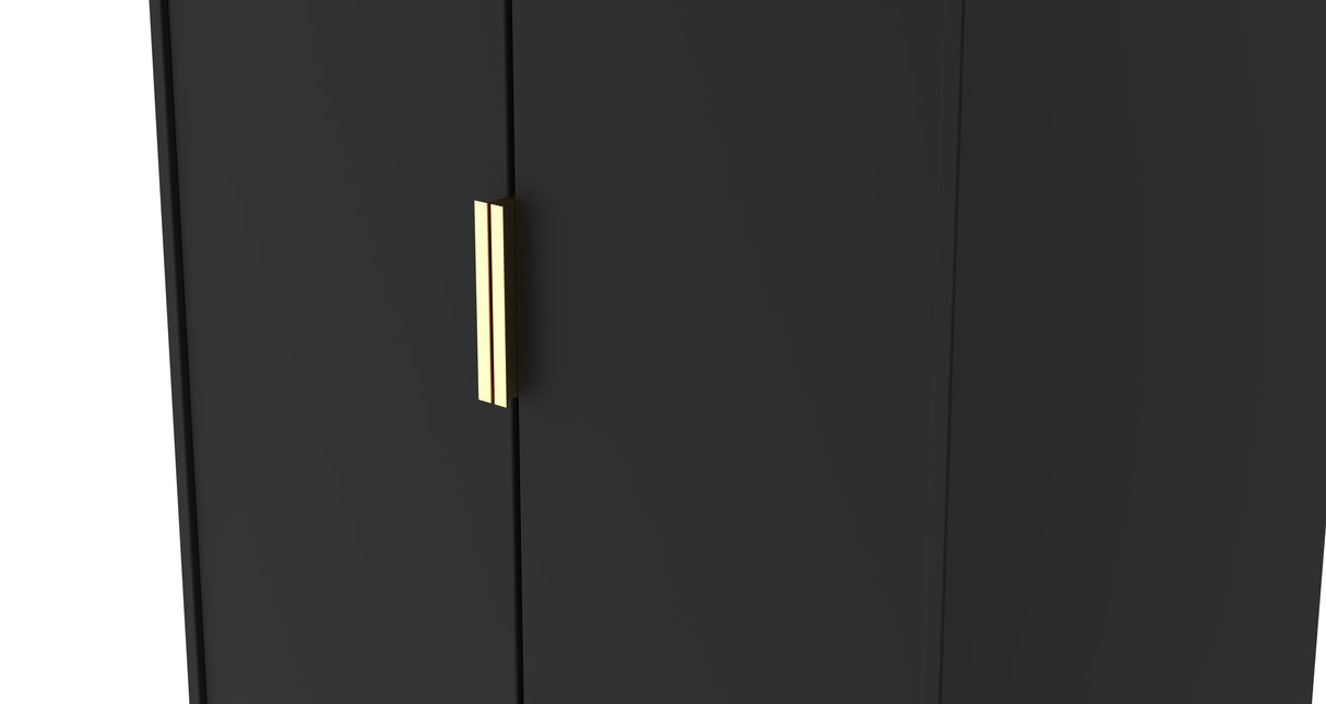 Diego 2 Door Wardrobe with Gold Fittings - Welcome Furniture