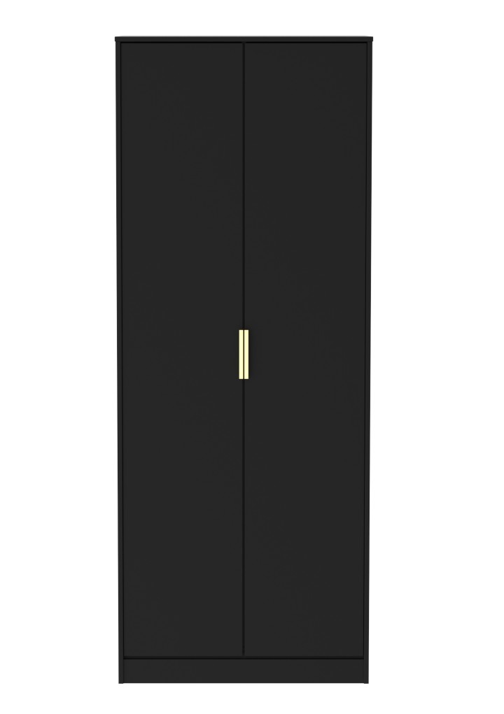 Diego 2 Door Wardrobe with Gold Fittings - Welcome Furniture