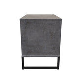 Diego 2 Drawer Midi Bedside Cabinet with Black Frame Legs - Welcome Furniture