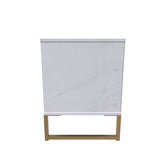 Diego 2 Drawer Midi Bedside Cabinet with Gold Frame Legs - Welcome Furniture