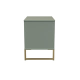 Diego 2 Drawer Midi Bedside Cabinet with Gold Frame Legs - Welcome Furniture