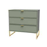 Diego 3 Drawer Chest with Gold Frame Legs - Welcome Furniture