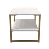 Diego Lamp Table with Gold Frame Legs - Welcome Furniture