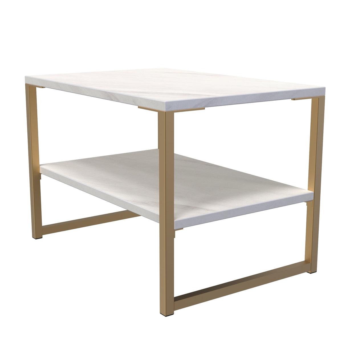 Diego Lamp Table with Gold Frame Legs - Welcome Furniture