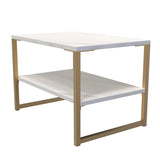 Diego Lamp Table with Gold Frame Legs - Welcome Furniture
