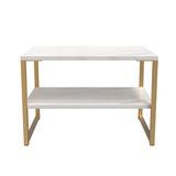 Diego Lamp Table with Gold Frame Legs - Welcome Furniture