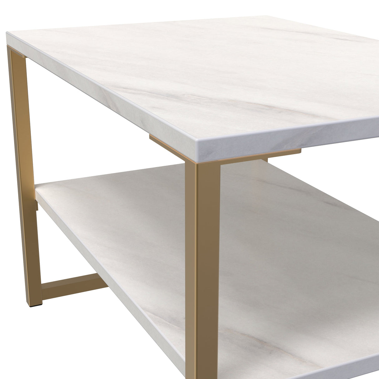 Diego Lamp Table with Gold Frame Legs - Welcome Furniture