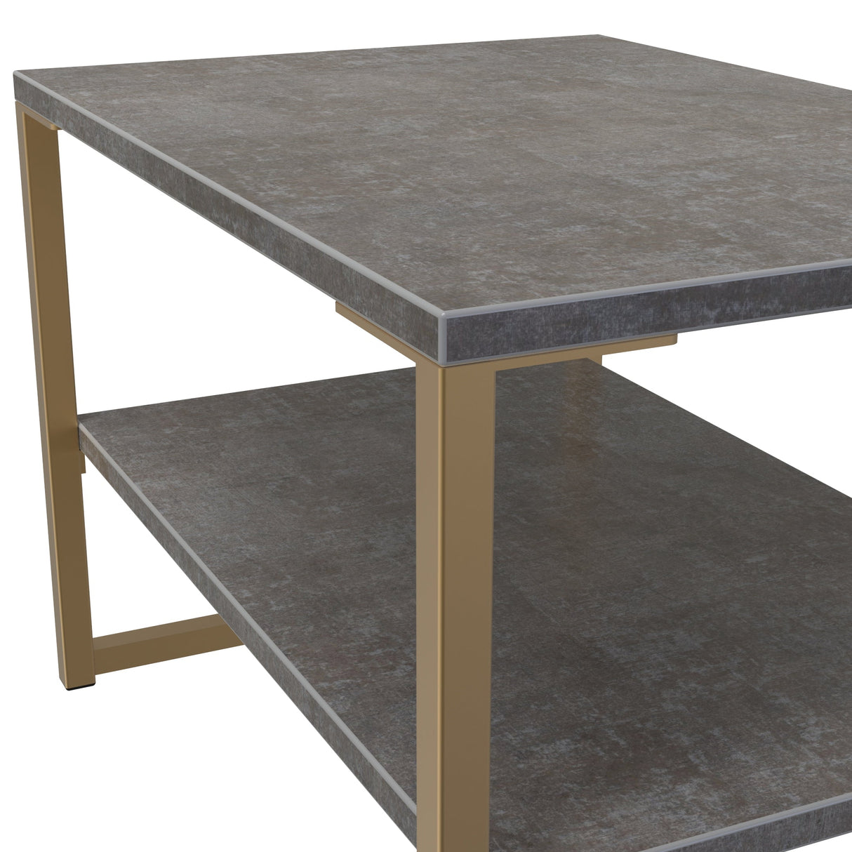 Diego Lamp Table with Gold Frame Legs - Welcome Furniture