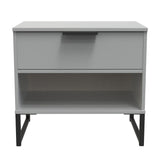 Diego Midi Bedside with Drawer & Black Legs - Welcome Furniture