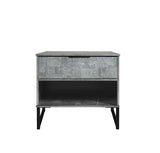 Diego Midi Bedside with Drawer & Black Legs - Welcome Furniture