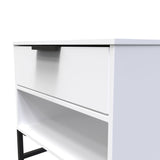 Diego Midi Bedside with Drawer & Black Legs - Welcome Furniture