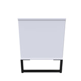 Diego Midi Bedside with Drawer & Black Legs - Welcome Furniture