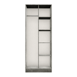 Diego Open Shelf Wardrobe with Black Fittings - Welcome Furniture
