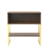 Diego Single Open Midi Bedside Cabinet with Gold Frame Legs - Welcome Furniture