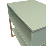Diego Single Open Midi Bedside Cabinet with Gold Frame Legs - Welcome Furniture
