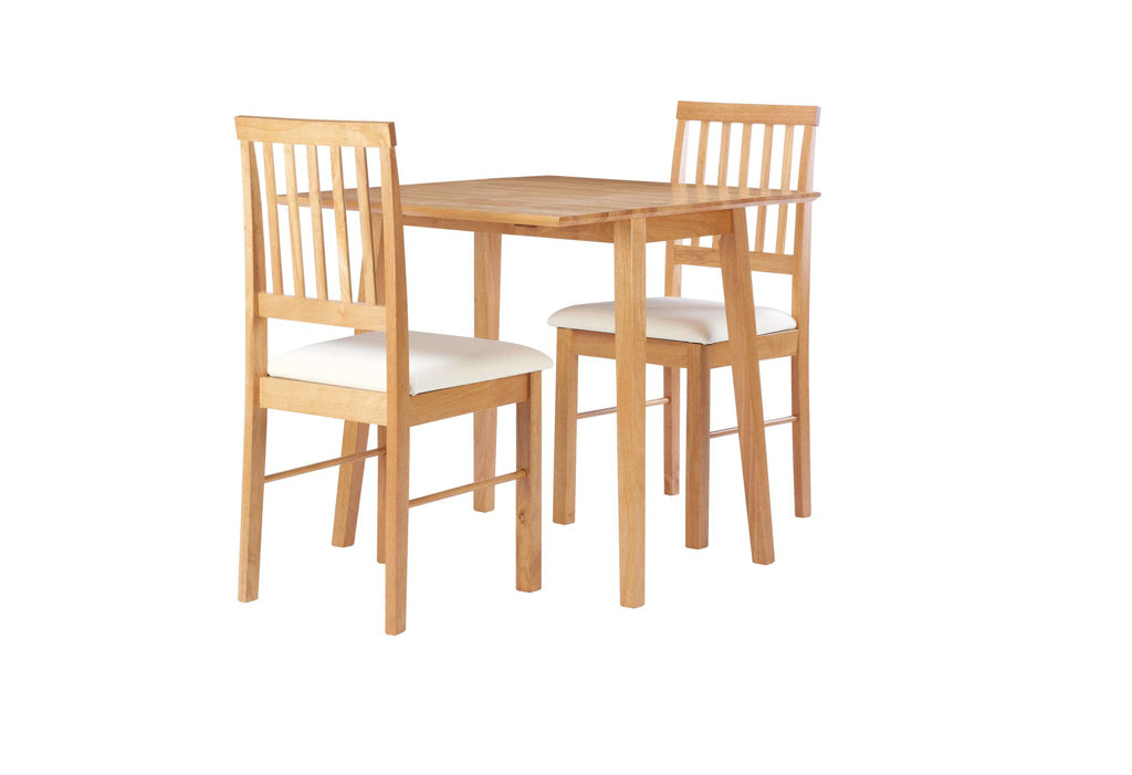 Butterfly Drop Leaf Folding Dining Table Set with 2 Chairs