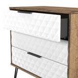 Harlequin 3 Drawer Chest with Black Hairpin Legs