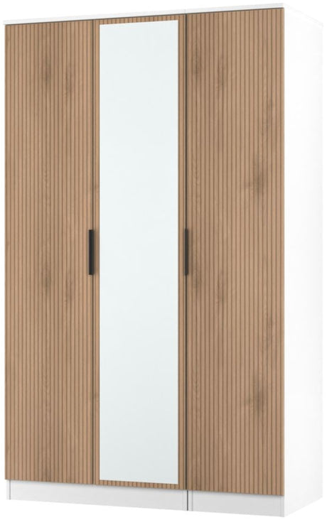 Java Mirrored 3 Door Triple Wardrobe