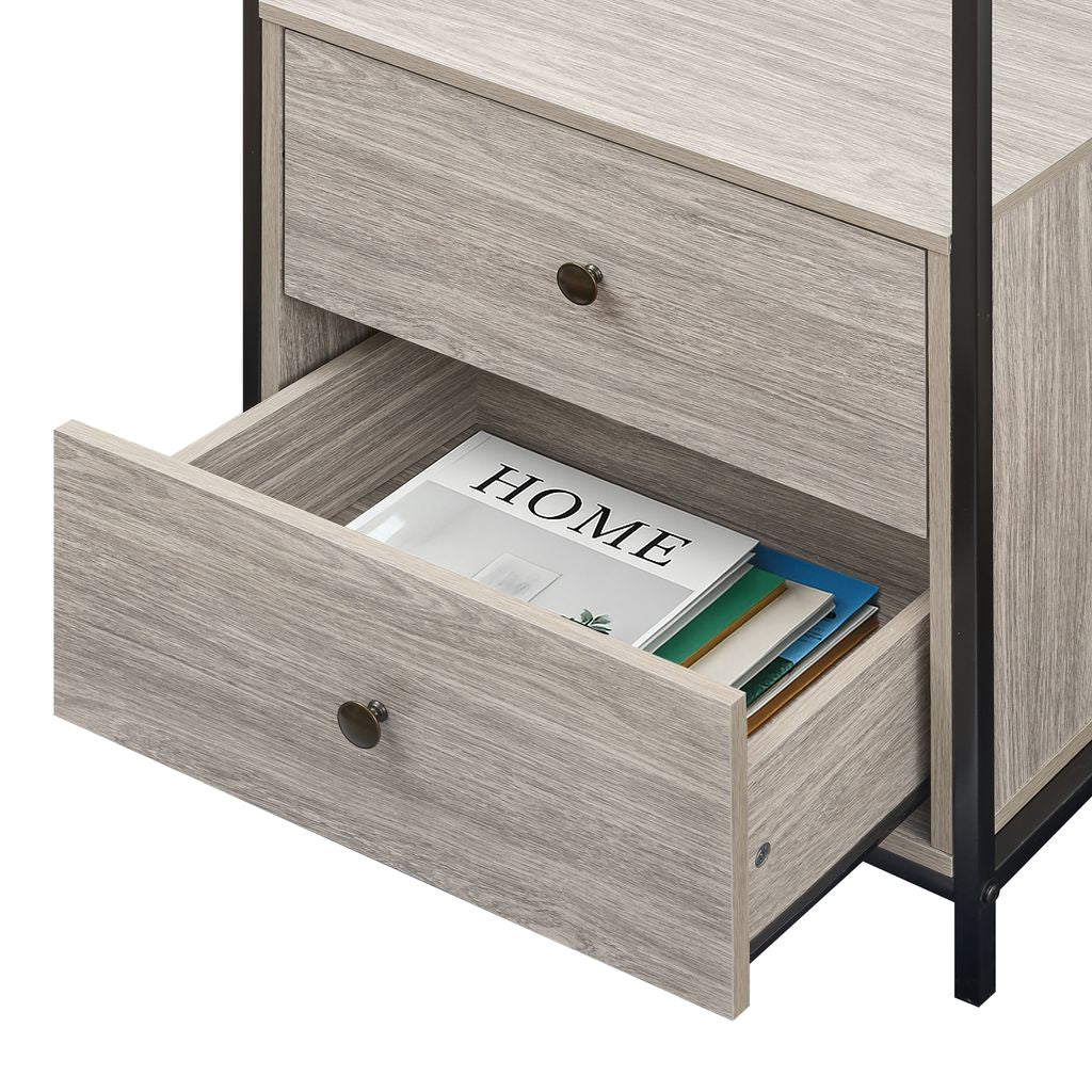 Alva Open Wardrobe with 2 Drawers 3 Piece Bedroom Set
