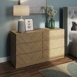 Catania Herringbone 6 Drawer Chest