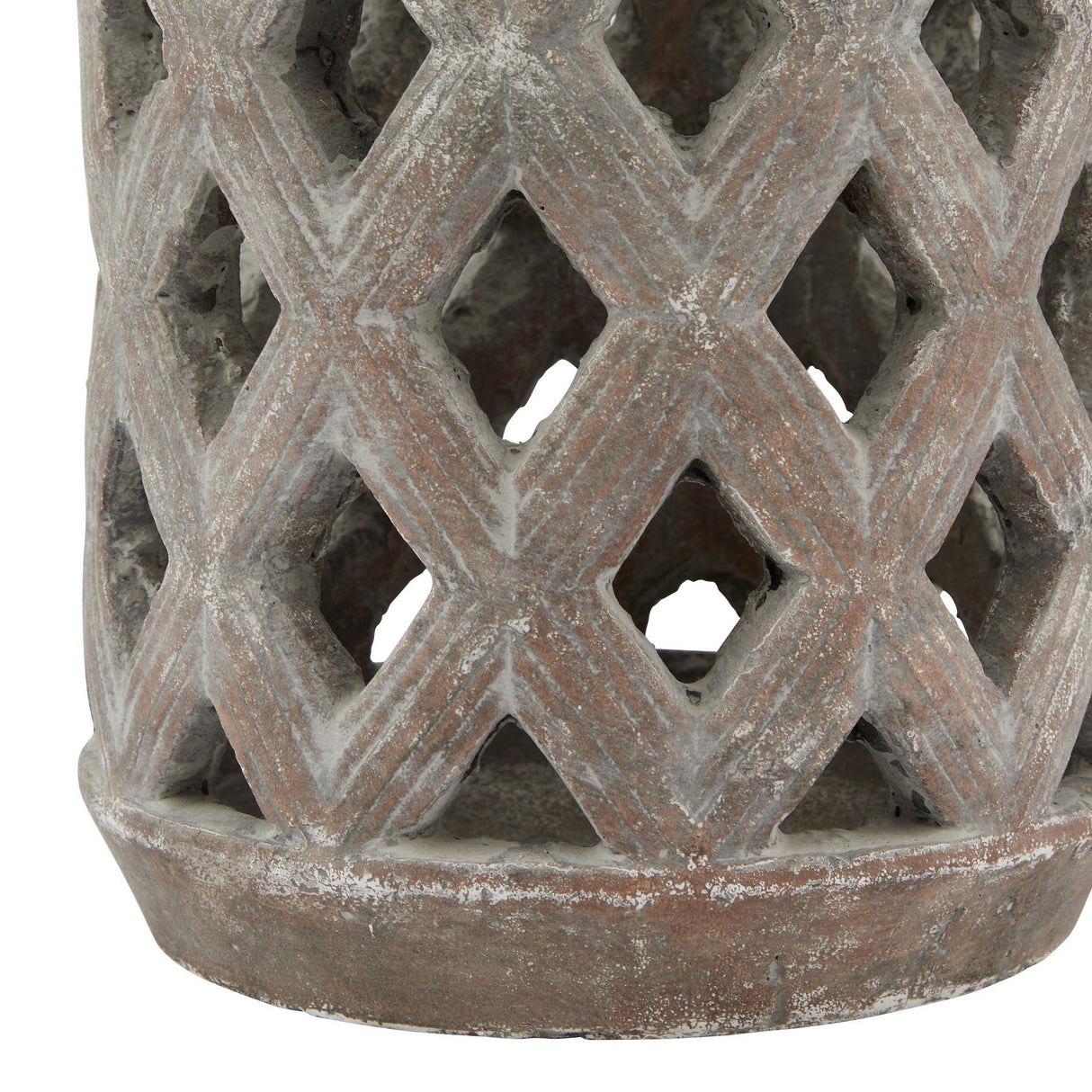 Siena Large Lattice Ceramic Lantern
