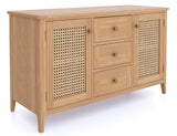Cypress 2 Door 3 Drawer Large Rattan Sideboard