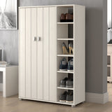 Bideford White Tall Modern 2 Door Shoe Cabinet