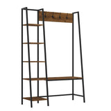 Ealing Rustic Industrial Hallway Coat & Shoe Rack Storage Unit - LPD
