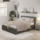 Ascot Ottoman Bed in Grey Fabric