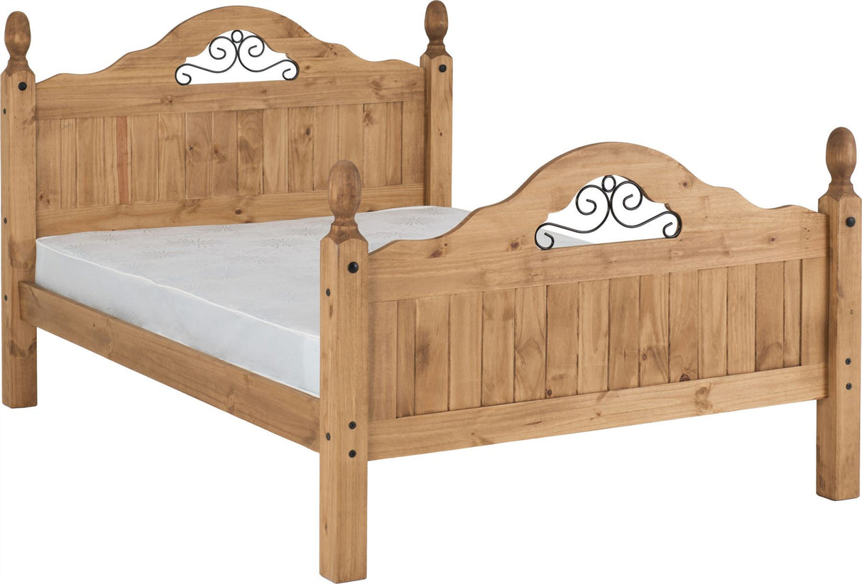 Corona Scroll 4ft 6in Bed High Foot End