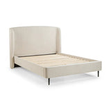 Eden Boucle Bed Frame with Curved Headboard - Julian Bowen