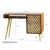 Edison Desk with Gold Legs - Indian Hub