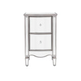 Elysee Mirrored Glass 2 Drawer Bedside - Birlea